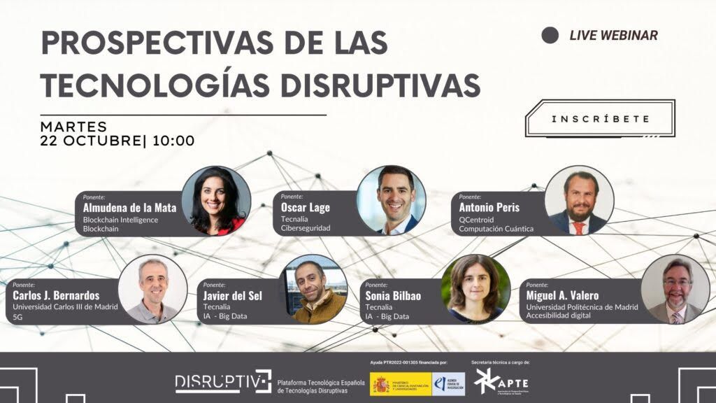 Webinar Disruptive: "Prospectiva de las tecnologías disruptivas"