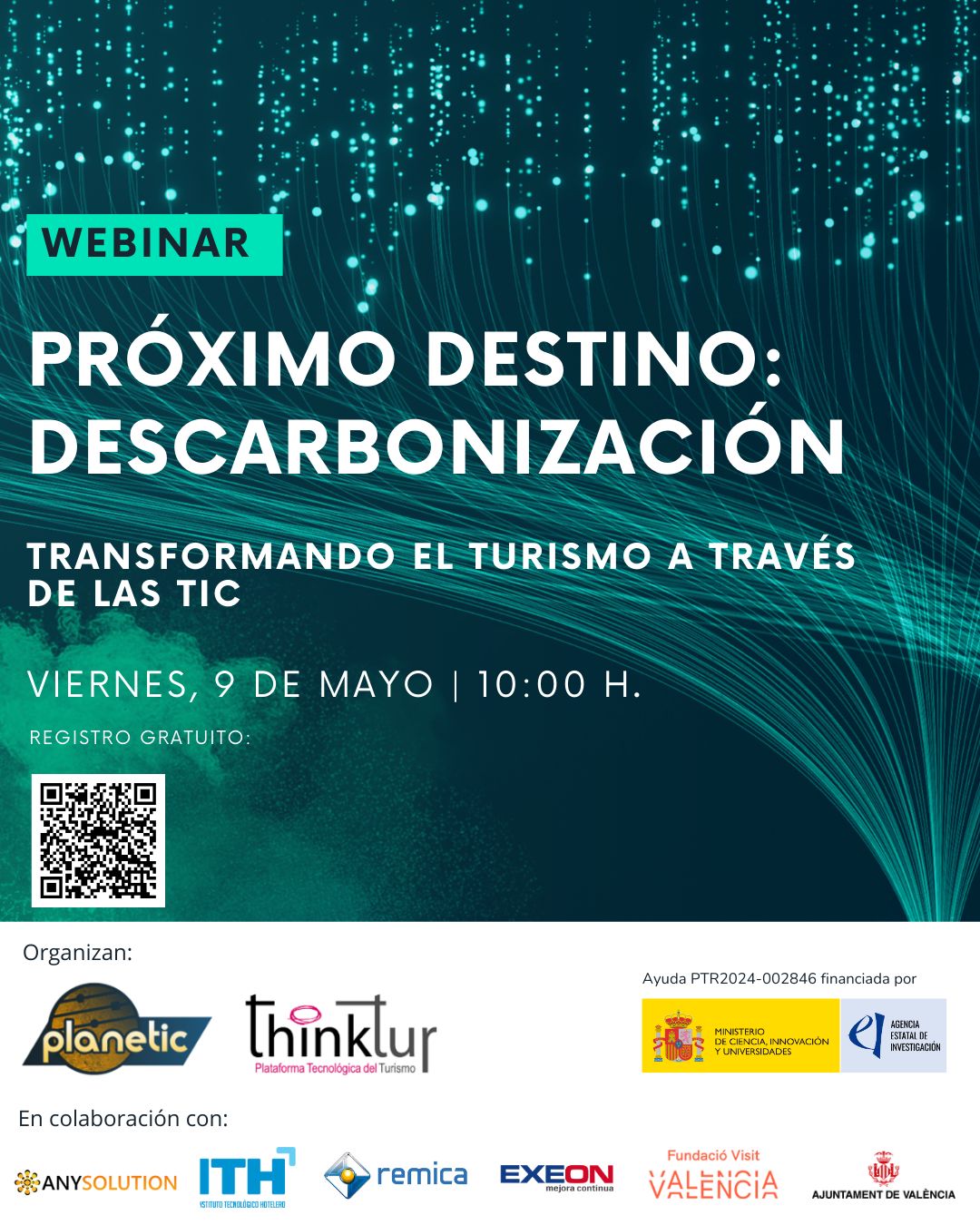Webinar PLANETIC: "Próximo destino: descarbonización. Transformando el turismo a través de las TIC"