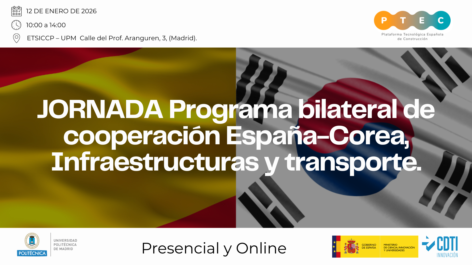 Jornada informativa Spain - Korea Infrastructure & Transport Technology Program (SKIT)